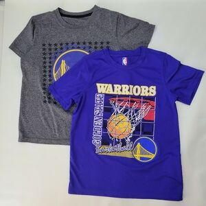NBA Basketball Golden State Warriors Lot of 2 Kids Shirts Size 8